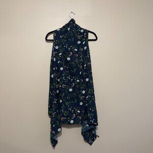 Blue Flowered Kimono Cardigan - One Size Fits Most